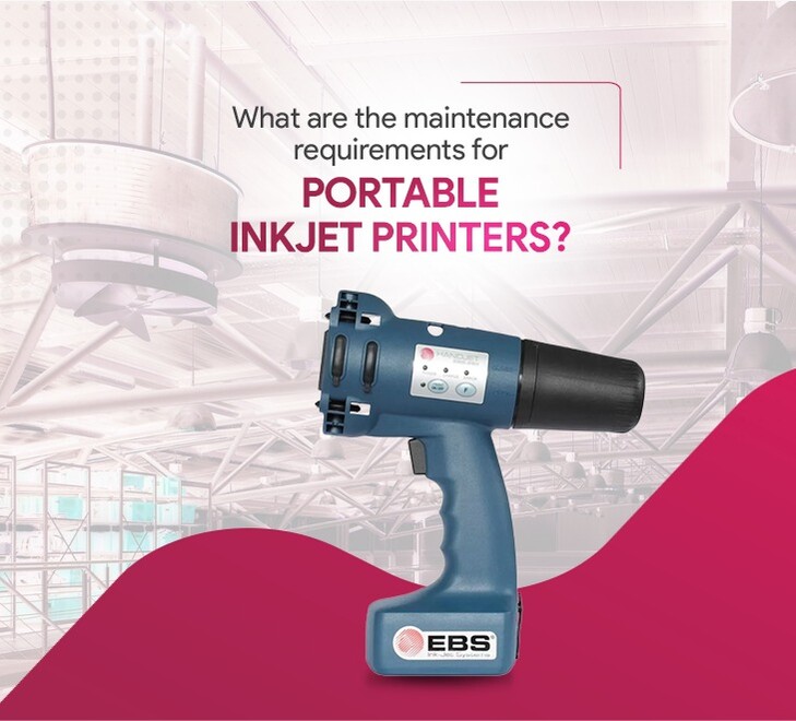 What are the maintenance requirements for portable inkjet printers?